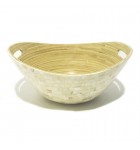 FLOREIRA DE BAMBOO E MADREPÉROLA